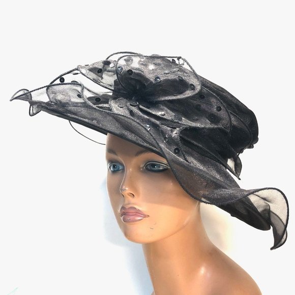 Whittall & Shon Black Tulle Hat main image 9